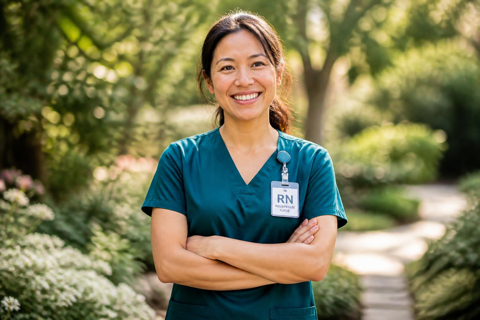 A compassionate professional caregiver ready to help
